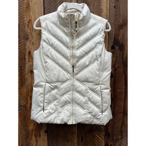 Eddie Bauer S White Goose Down Puffer Alpine Ski Lodge Capsule Minimalist Luxury